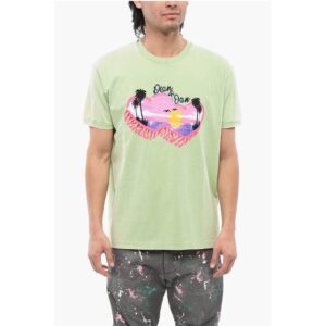 Beach Print Muscle Fit T-shirt
