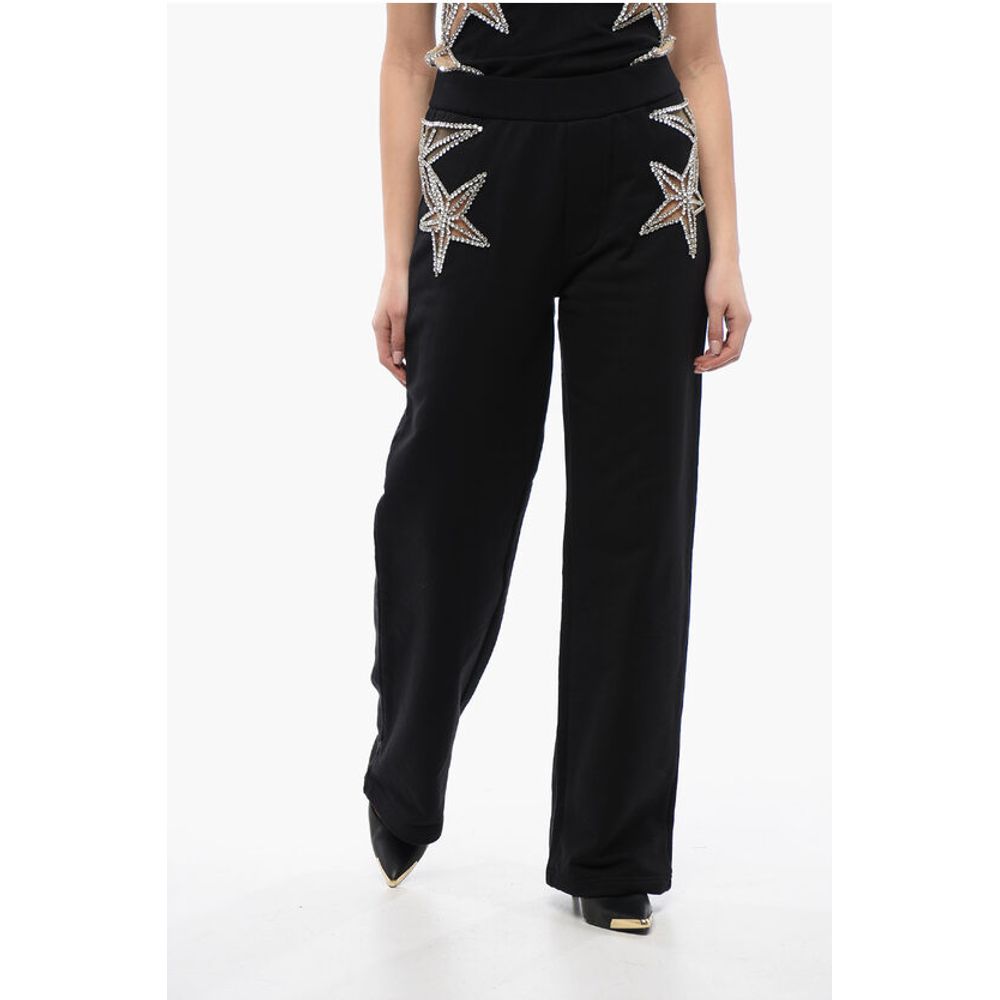 Straight Fit STAR Sweatpants with See Through Inserts