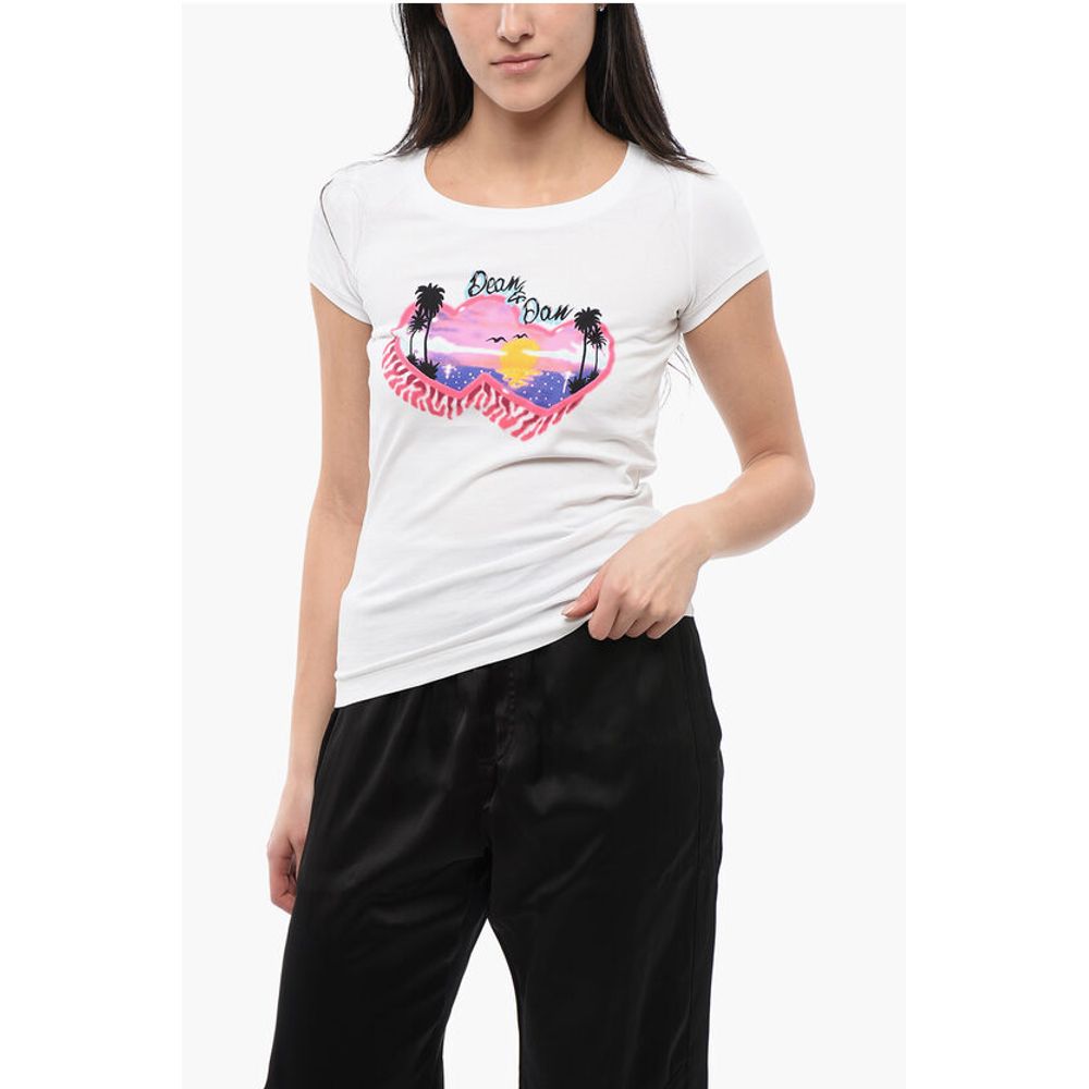Cotton SPRAY SUNSET Slim Fit T-Shirt