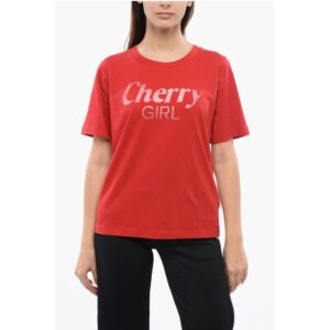 Crew Neck CHERRY GIRL Cotton T-Shirt