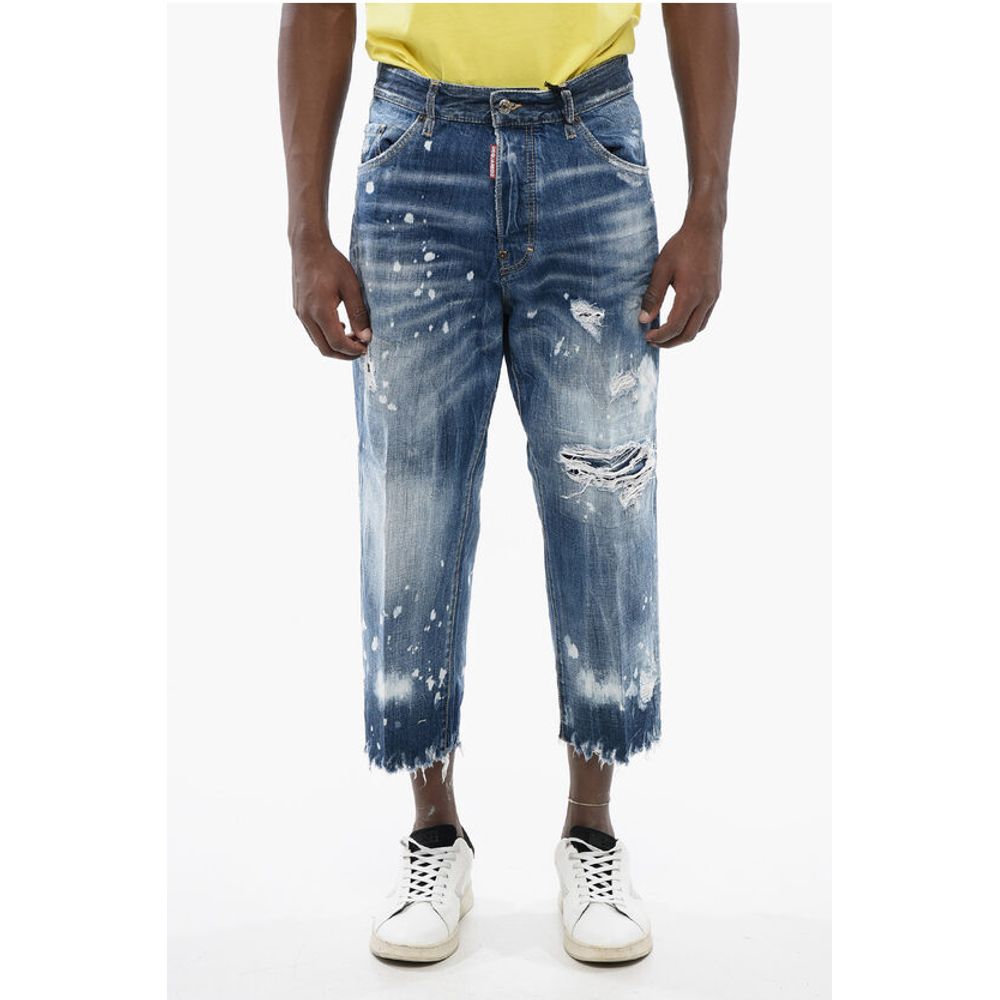 Distressed BOSTON Denims with Light Wash