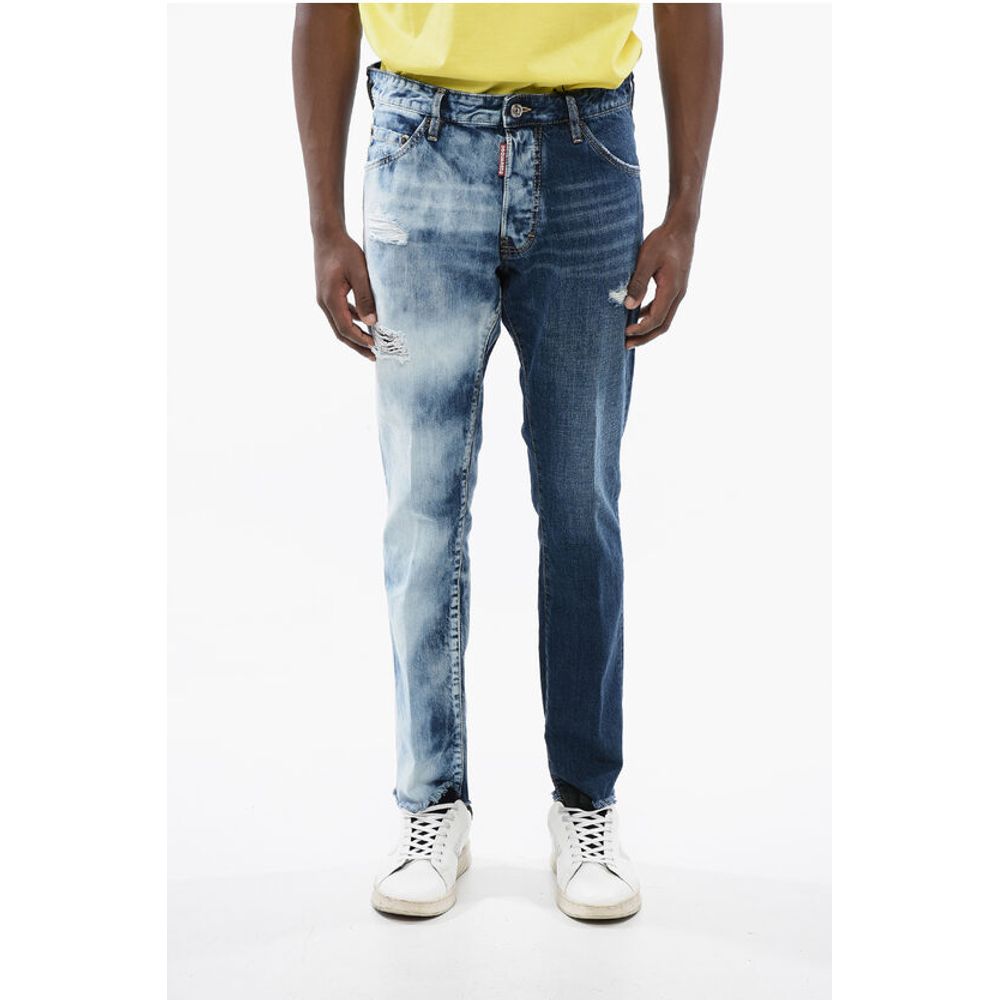 Distressed COOL GUY Denims with Light and Dark Wash