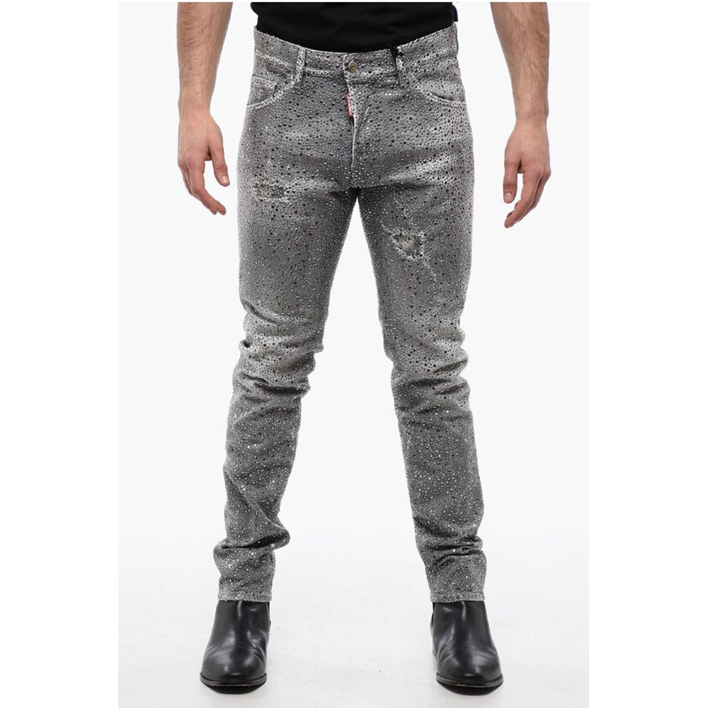 Distressed Cool Guy Denims with Studs