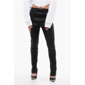 Leather Leggings with Zipped Ankle