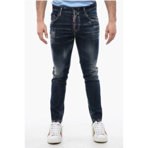 Distressed SKATER Denims with Dark Wash