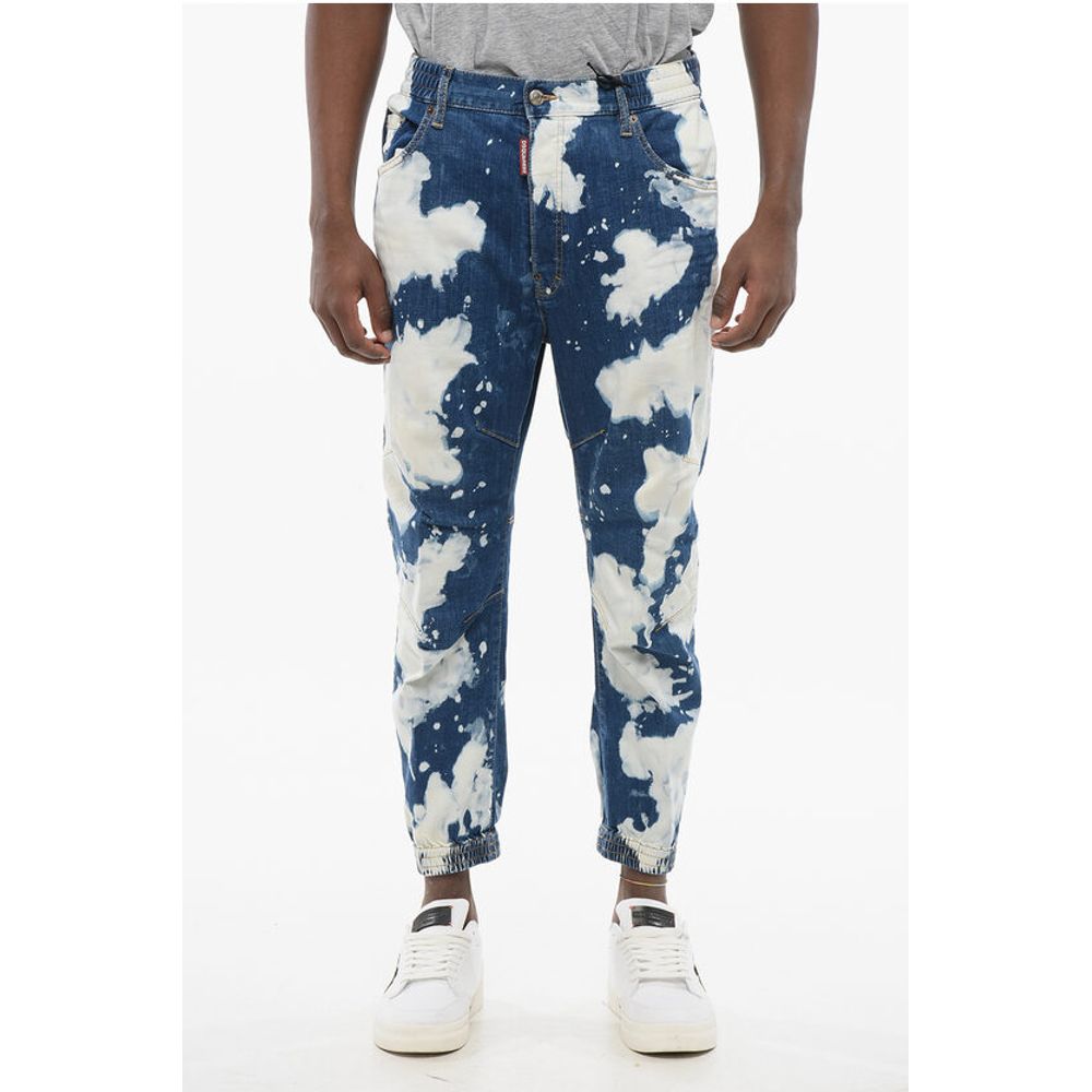 Tie Dye Combat Fit Denims with Elastic Cuffs