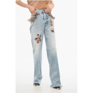 Roadie Fit HIPPIE Denims with Suede Fringes 22cm