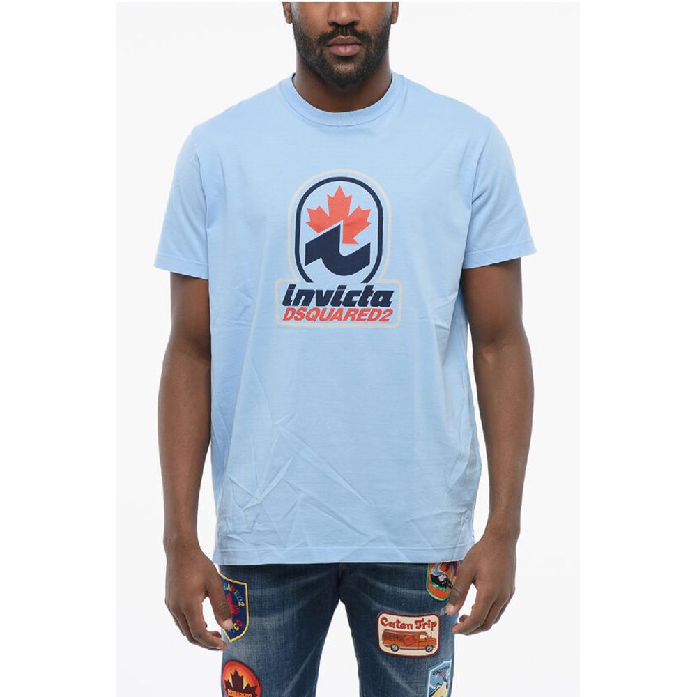Crew Neck D2 INVICTA T-Shirt with Printed Logo