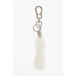Metal Keyring with Real Fur Pendant