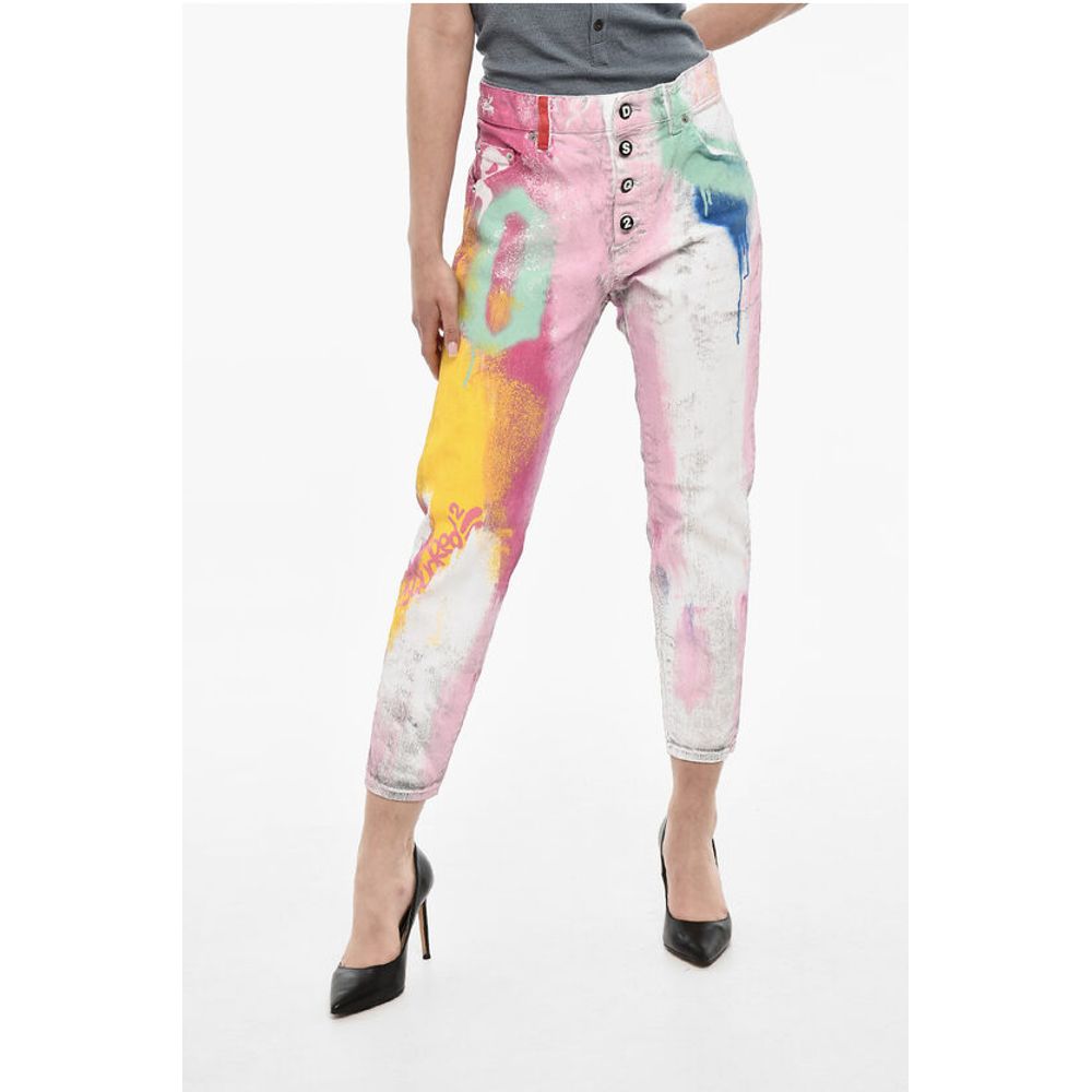 Cropped DAN Jeans Paint Effect