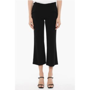 Straight Leg Cropped Pants with Side Closure