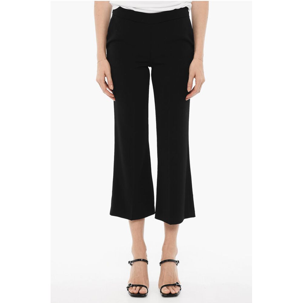 Straight Leg Cropped Pants with Side Closure