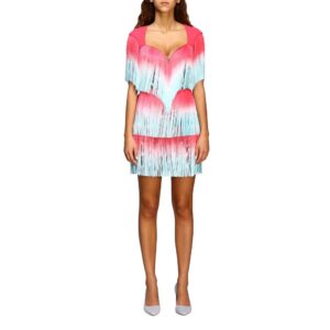 Pink Polyester Women Dress