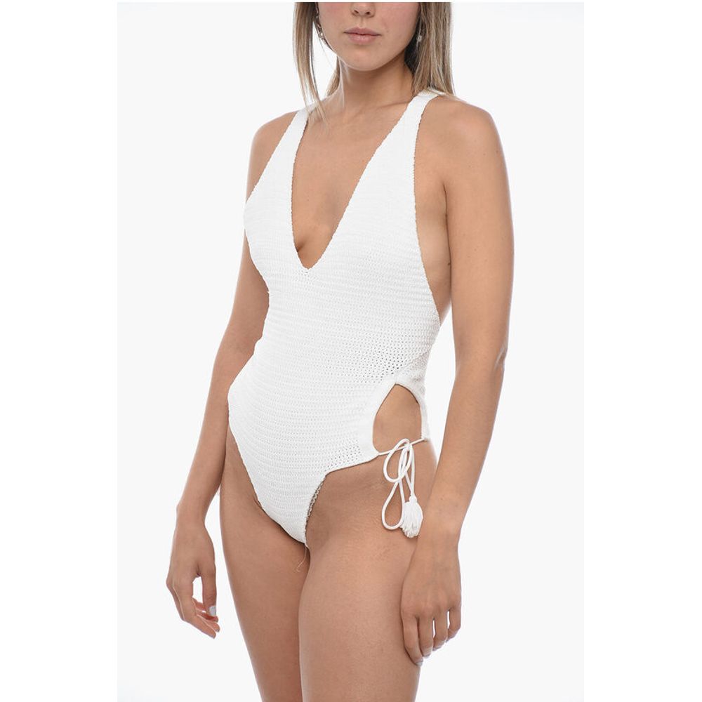 Crochet One Piece Swimsuit with Cut-Out Details