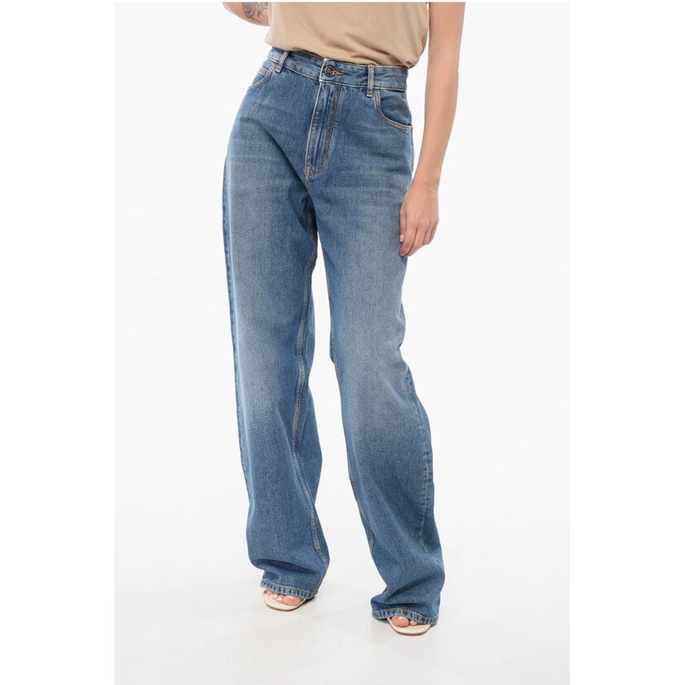 Dark Washed Regular Fit Denims with Embroidered Pocket 24cm