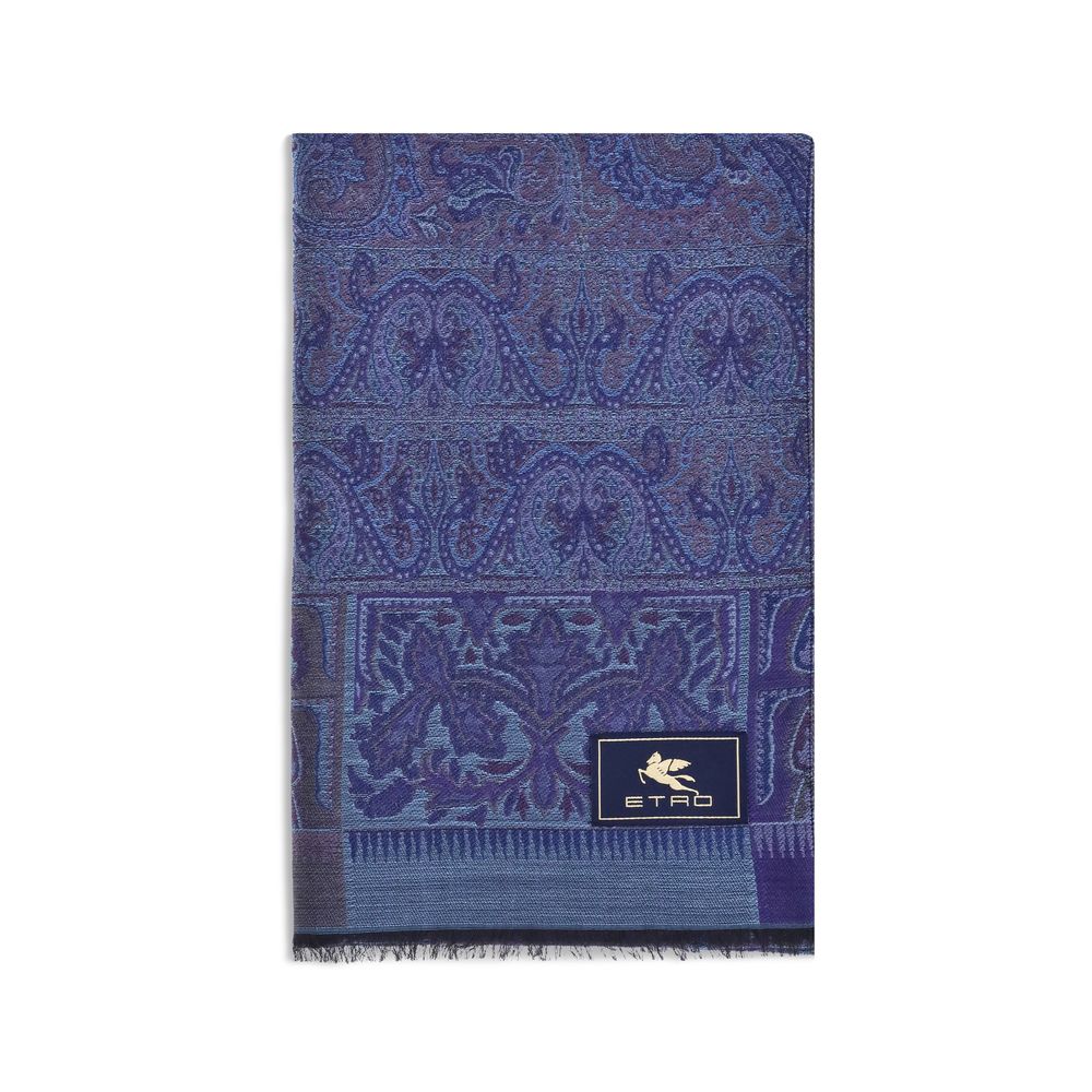 jacquard wool and silk Scarf