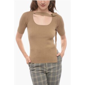 Ribbed Top with Cut-Out Details