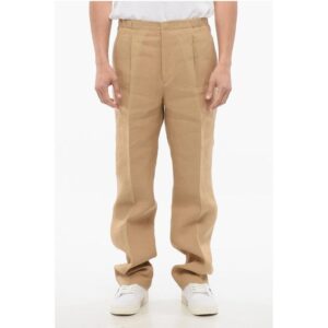 Textile Paper Pants with Elastic Waistband