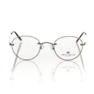 Gray Metallic Unisex Eyeglass Frame