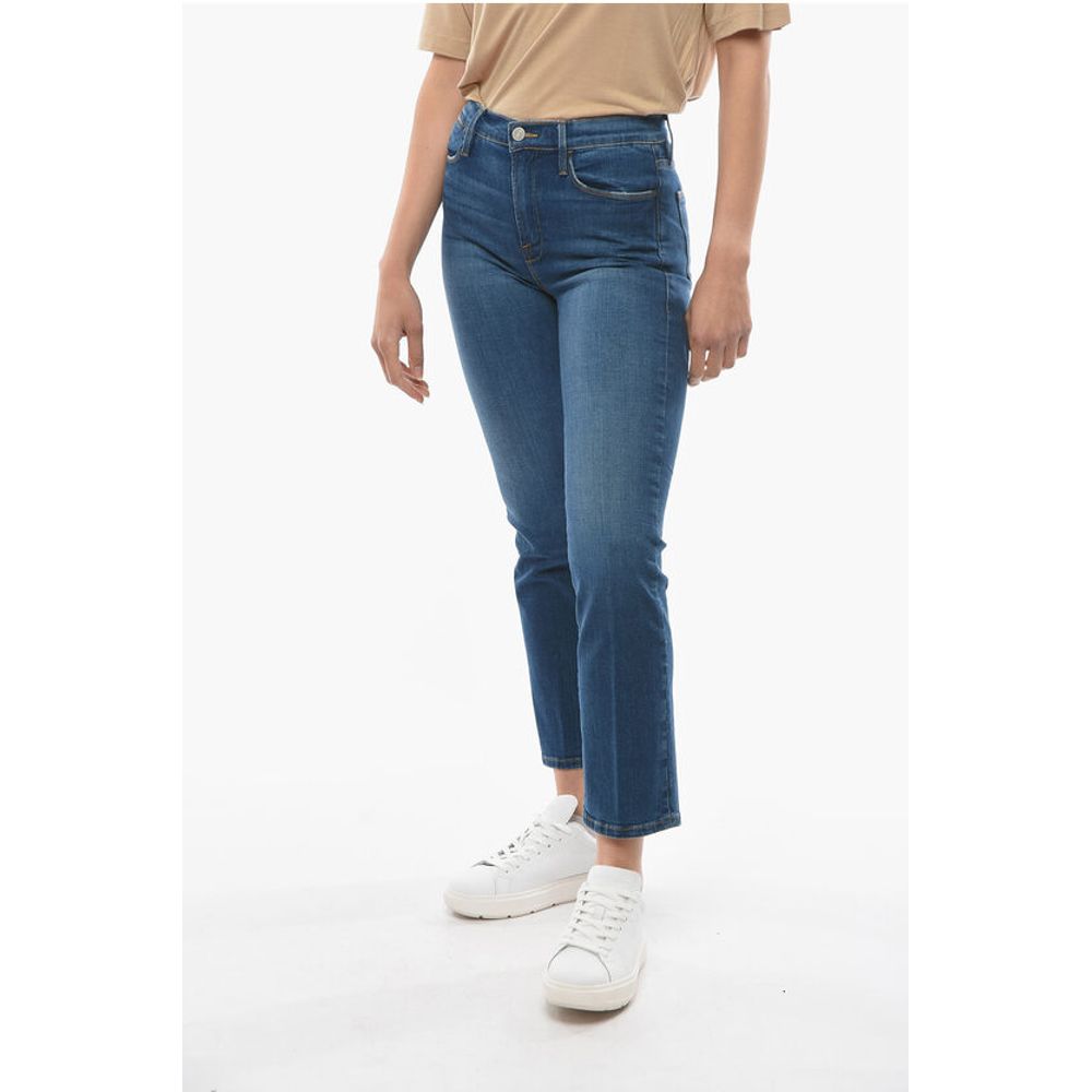 High Waist 5 Pockets Jeans 18cm