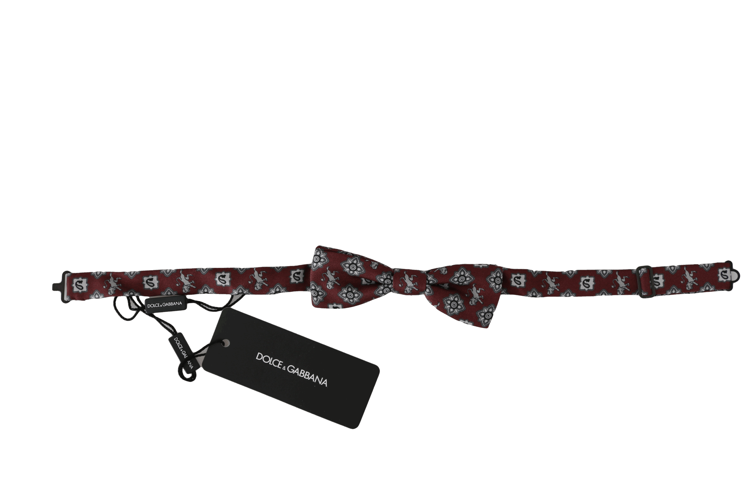 Elegant Bordeaux Silk Bow Tie