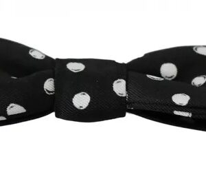 Black Polka Dots Adjustable Neck Bow Tie
