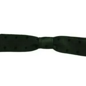 Green Dotted Silk Adjustable Neck Bow Tie