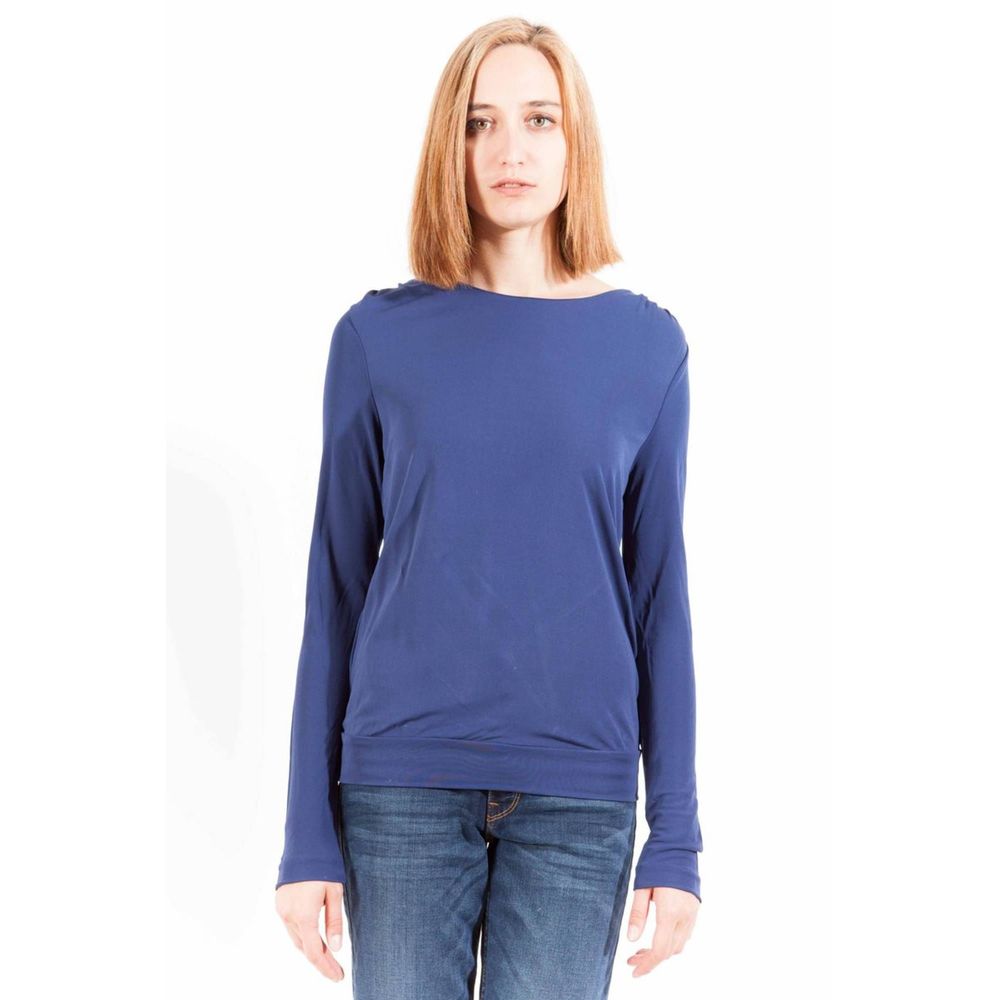 Blue Viscose Women T-Shirt