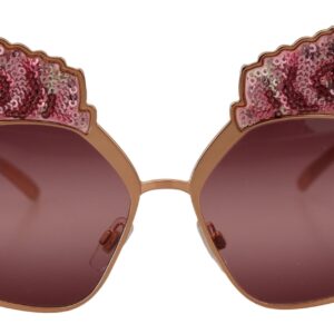 Chic Rose Sequin Embroidered Sunglasses