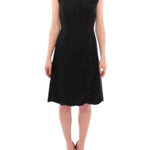 Elegant Black Floral Lace Dress