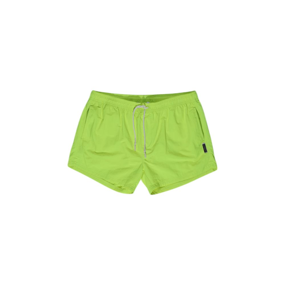 Yellow Polyester Swim Short