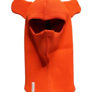 Orange Cotton Whole Head Wrap Balaclava Hat