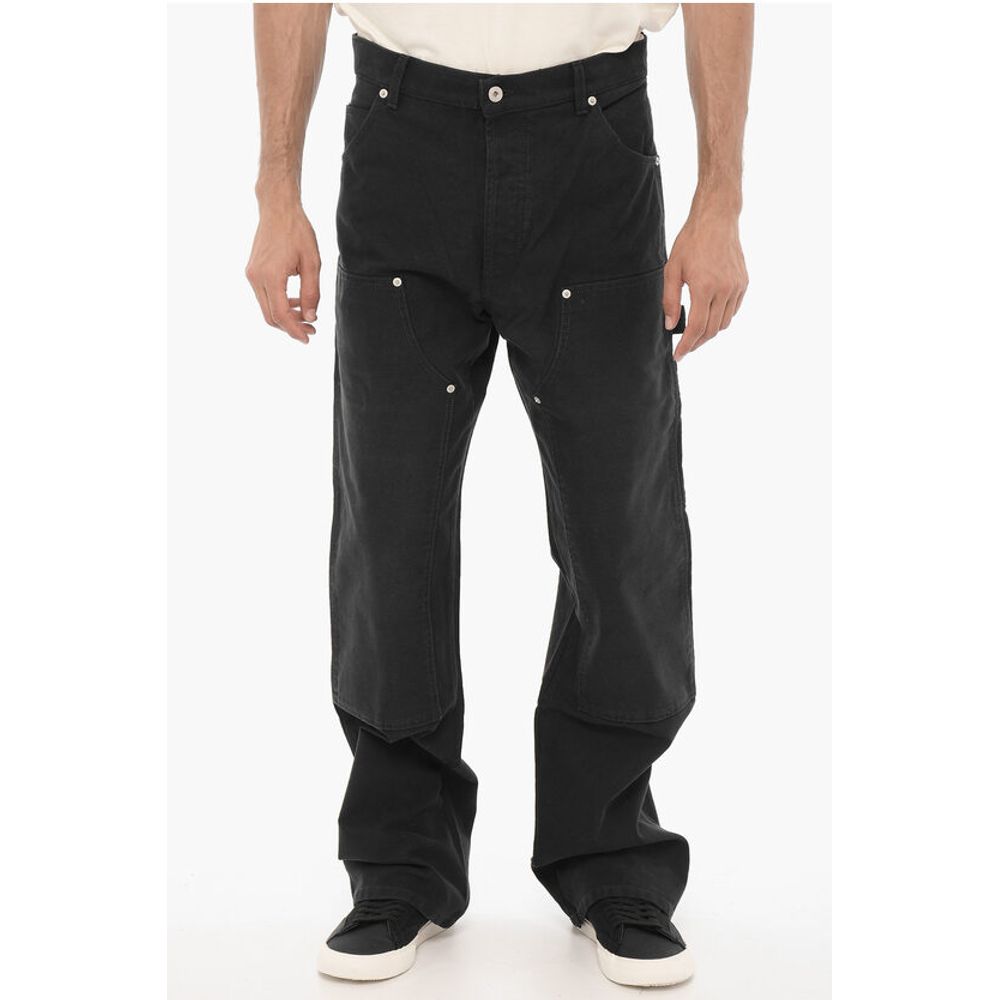 Solid Color CARPENTER 5 Pockets Pants