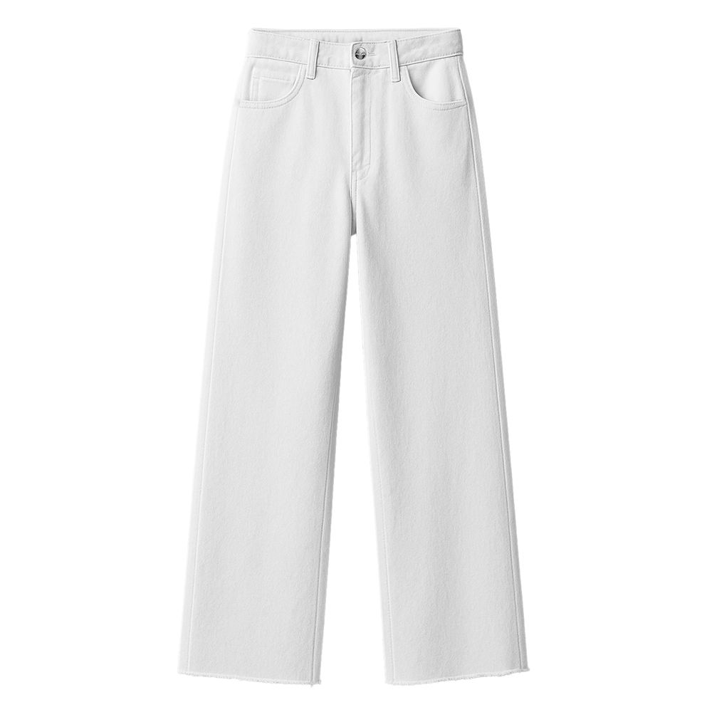 White Cotton Jeans & Pant