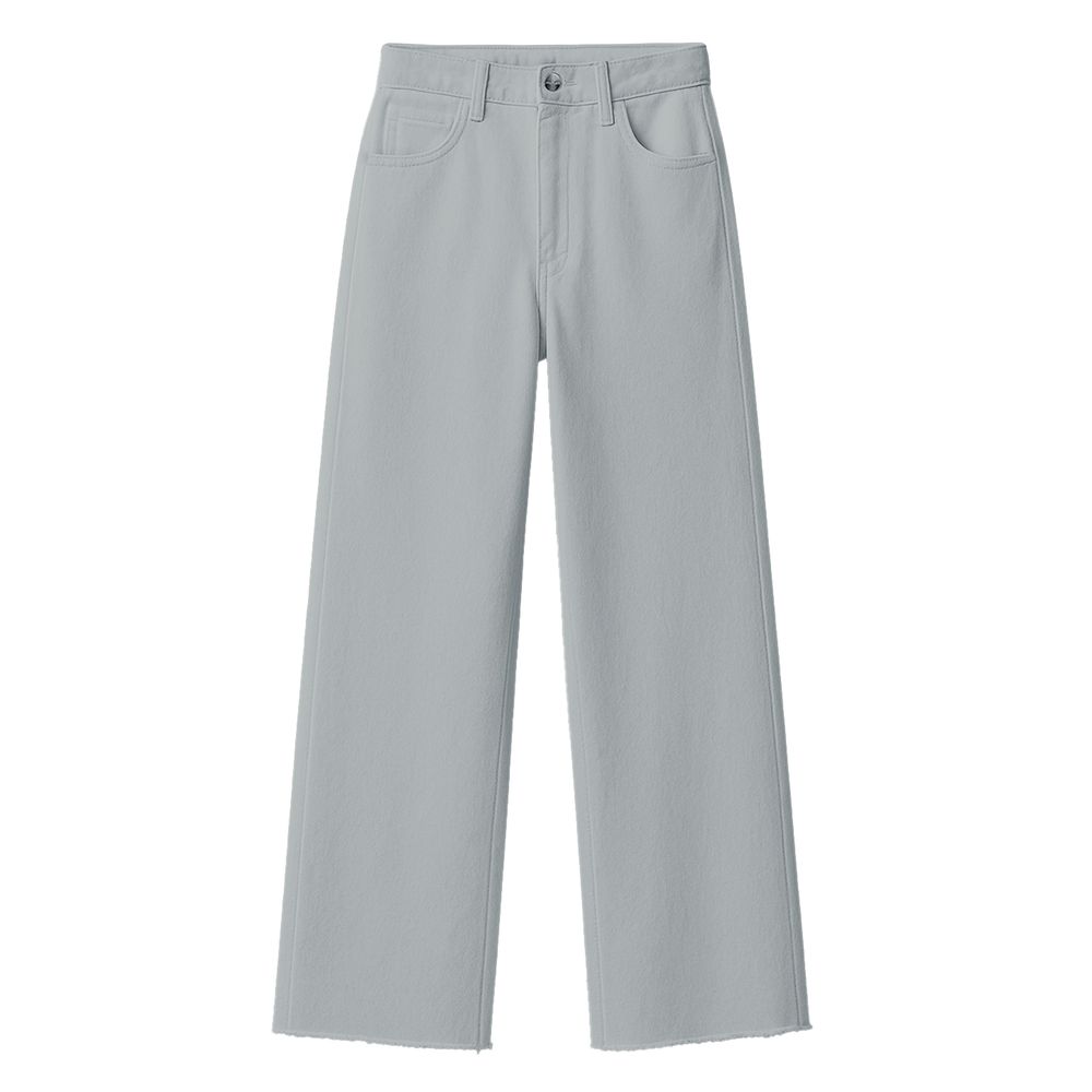 Gray Cotton Jeans & Pant