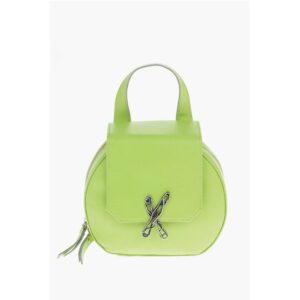 Leather CINCILLA Mini Shoulder Bag with Silver Logo