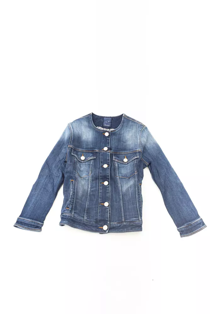 Blue Cotton Women Blazer