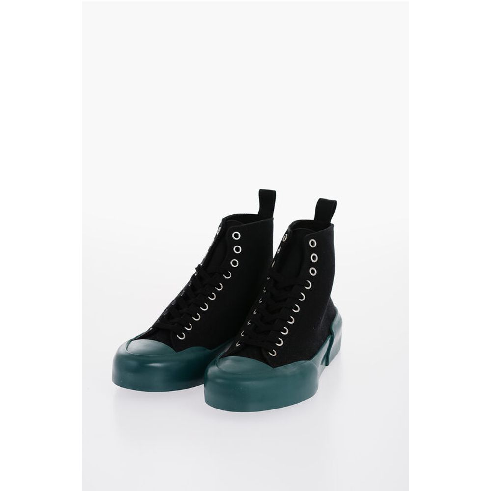Rubber Sole JUNGLE Canvas Lace-up Sneakers