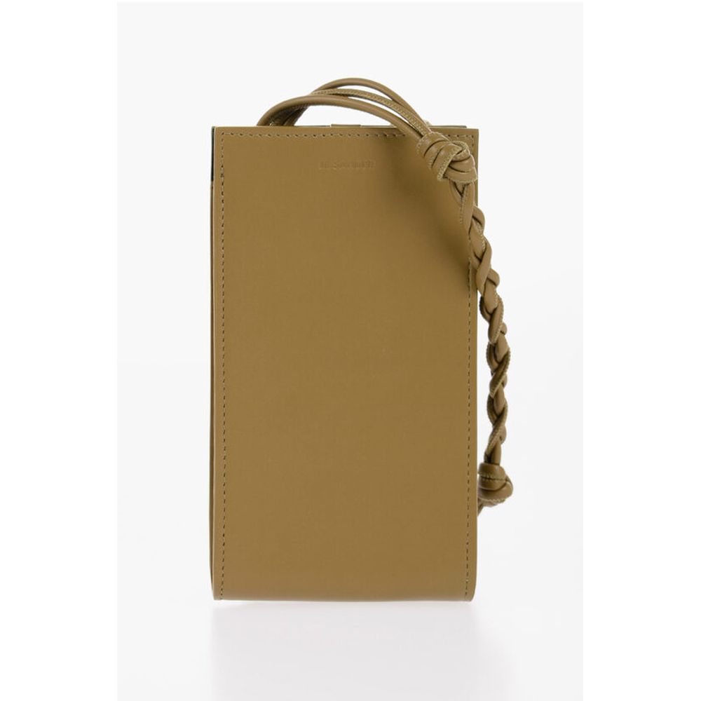 Leather Phone Case with Woven Shoulder Strap