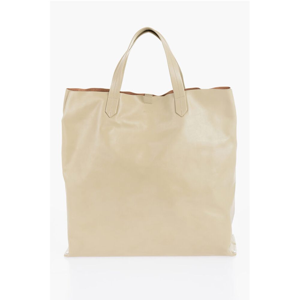 Leather TAPE Shopping Bag with Adjustable Shoulder Strap
