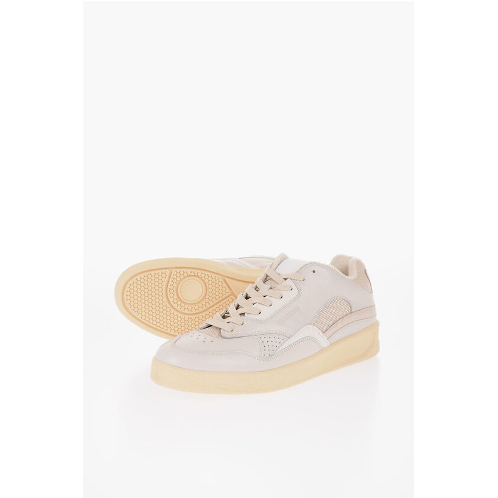 Lace-up DRAGON Leather Sneakers with Rubber Sole