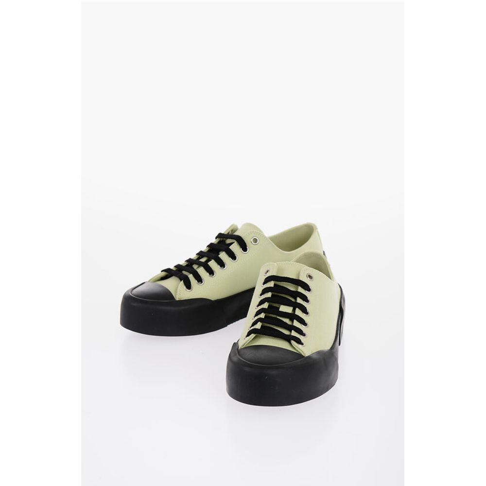 Rubber Sole JUNGLE Canvas Lace-up Sneakers