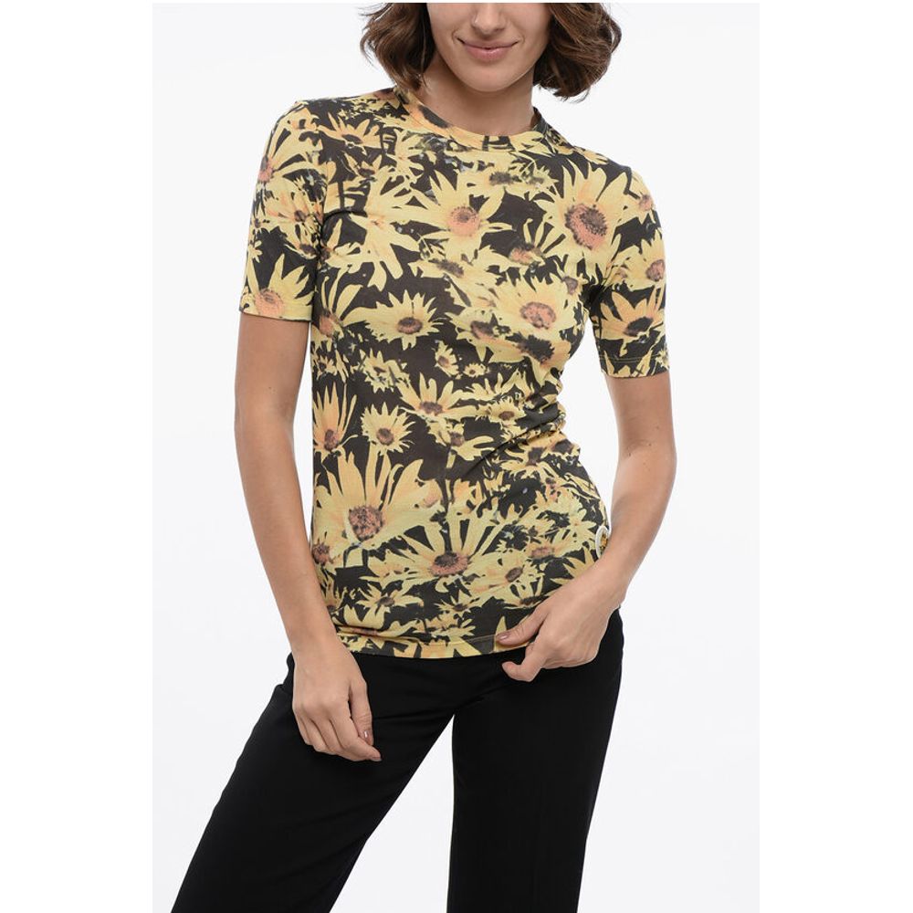 Crew Neck SUNFLOWER Tech Cotton T-Shirt