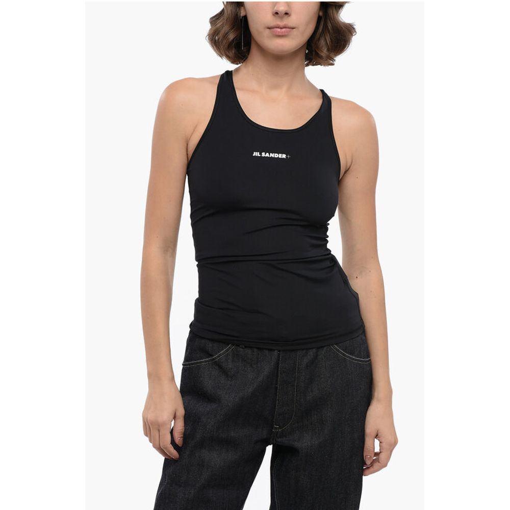 Tech Fabric Tank Top with Printed Logo