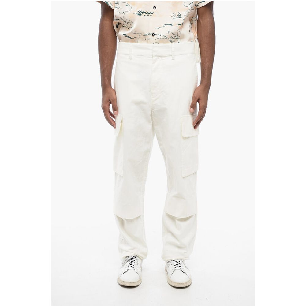 Hidden Fastening Cotton Cargo Pants