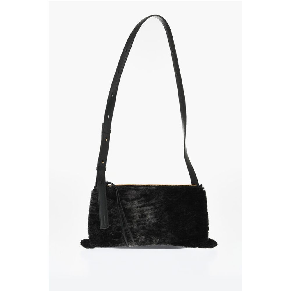 Shearling EMPIRE Shoulder Bag with Adjustable Strap