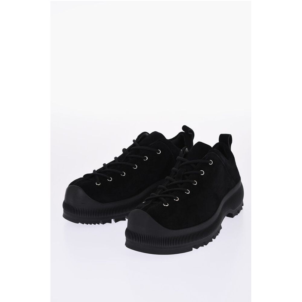 Suede Lace-up Sneakers with Vibram Sole