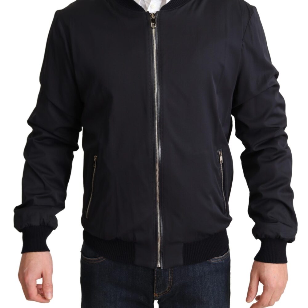 Elegant Silk Blend Bomber Jacket