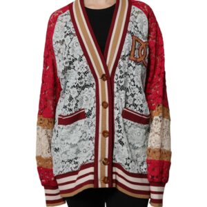 Multicolor Floral Lace Cardigan Sweater