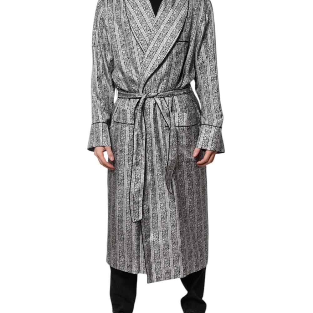 Multicolor Floral Robe Coat Wrap Jacket